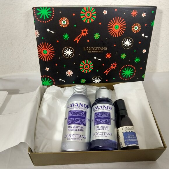 L'occitane Lavender Foaming Bath ,Shower Gel, Pillow Mist Set NIB - Picture 2 of 5
